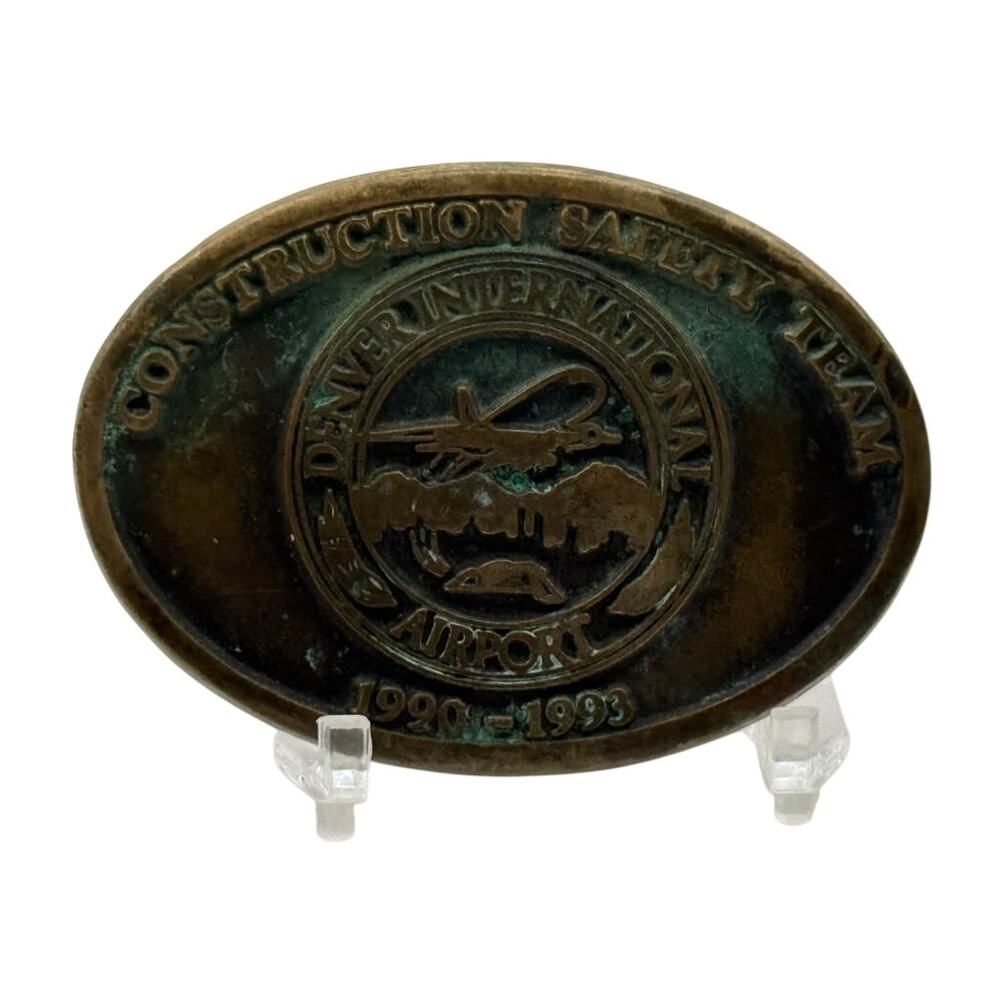 Landmark Promotions 1992-1993 Construction Safety Award Award Belt Buckle